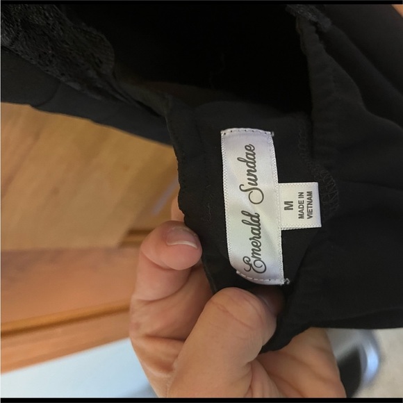 black Jumpsuit size medium lace back - Picture 8 of 12